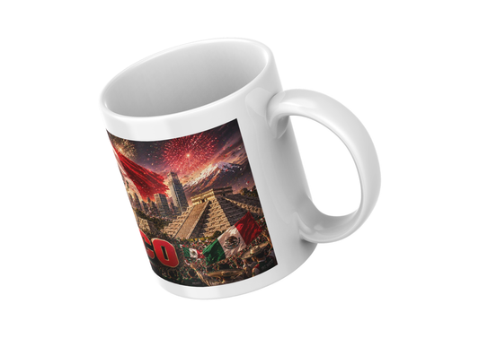 Mug Mexique 2026 – Football Pyramide Maya & Ángel de la Independencia
