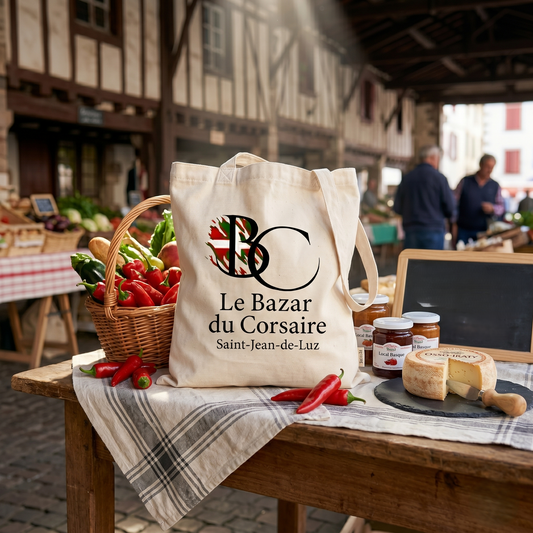 Tote Bag Pays Basque : Souvenir de Saint-Jean-de-Luz Personnalisable
