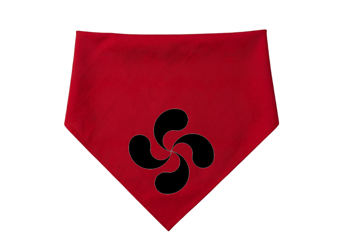 Foulard Feria et Fêtes du Pays Basque - Croix Basque Lauburu