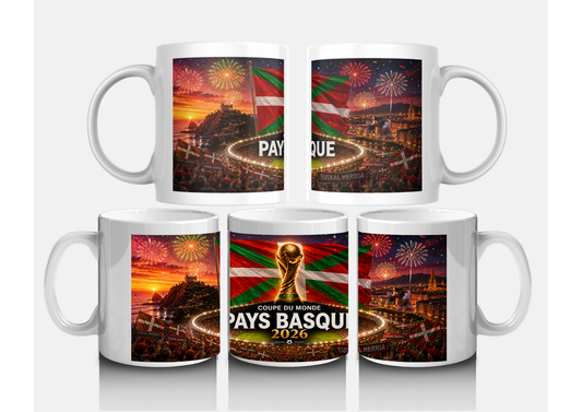 Mug Pays Basque Coupe du Monde 2026 – Tasse Collector Humour Euskal Herria