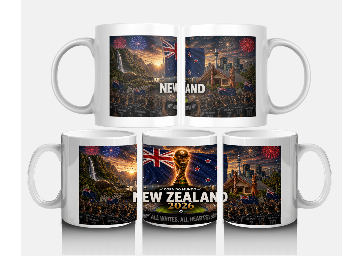 Mug Nouvelle-Zélande Coupe du Monde 2026 – Supporter All Whites Foot