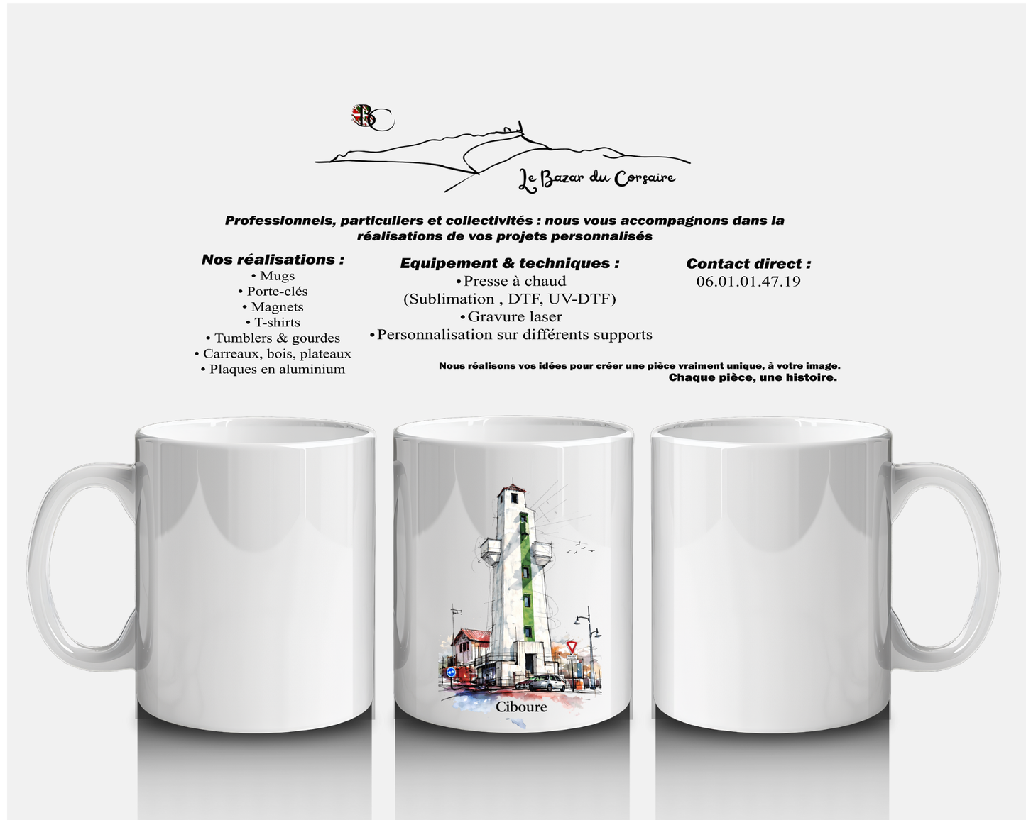 Mug Phare de Ciboure | Souvenir Pays Basque