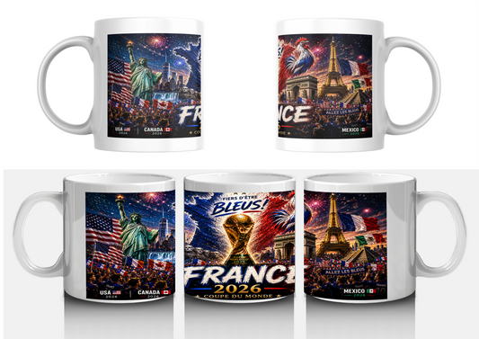 Mug France Coupe du Monde 2026 – Tasse Collector USA Canada Mexique Supporter Foot