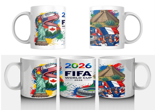 Mug Supporters France Coupe du Monde 2026 | Tasse Football France USA Canada Mexique | Cadeau Fan Équipe de France