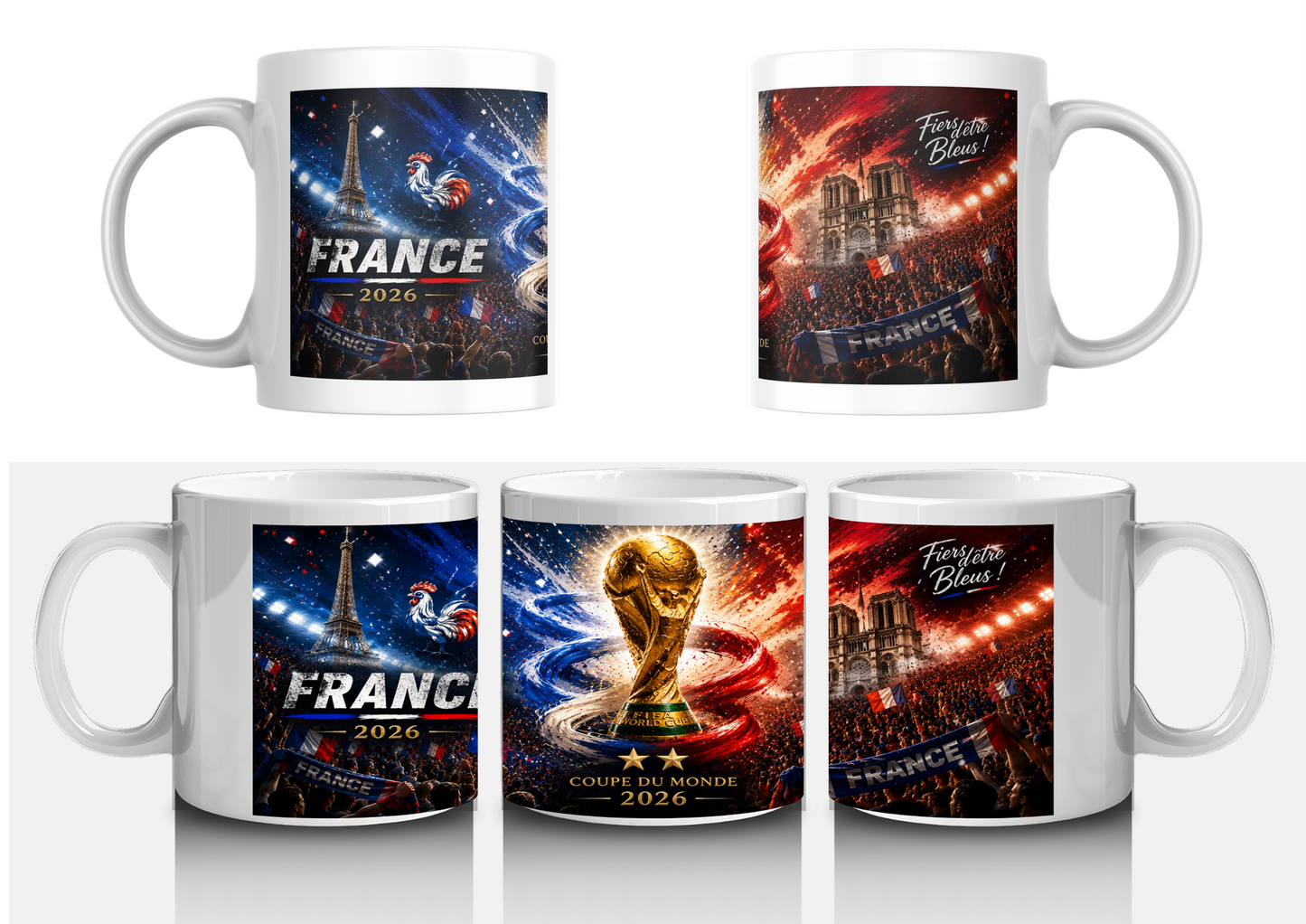 Mug Collector Fiers d'être Bleus 2026 – Tasse Foot France