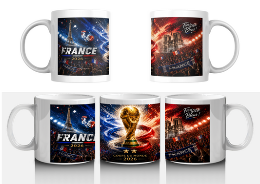 Mug Collector Fiers d'être Bleus 2026 – Tasse Foot France