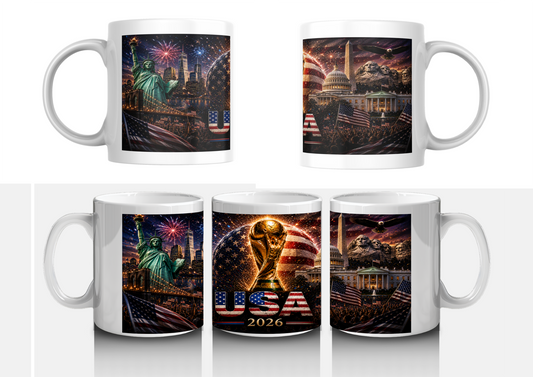 Mug USA Coupe du Monde 2026 – Tasse Panoramique Collector États-Unis Foot
