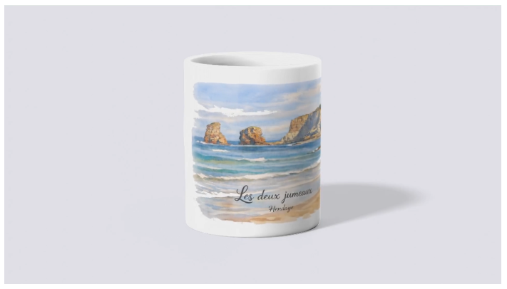 Mug - Les Deux Jumeaux d'Hendaye en Aquarelle | Souvenir du Pays Basque