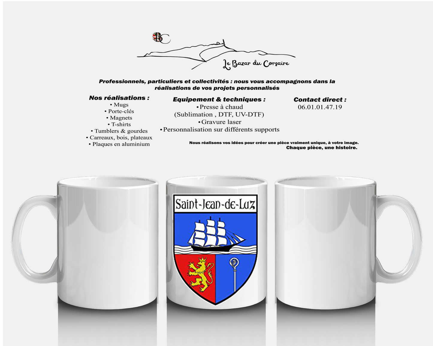Mug – Blason Saint-Jean-de-Luz & Pyrénées-Atlantiques