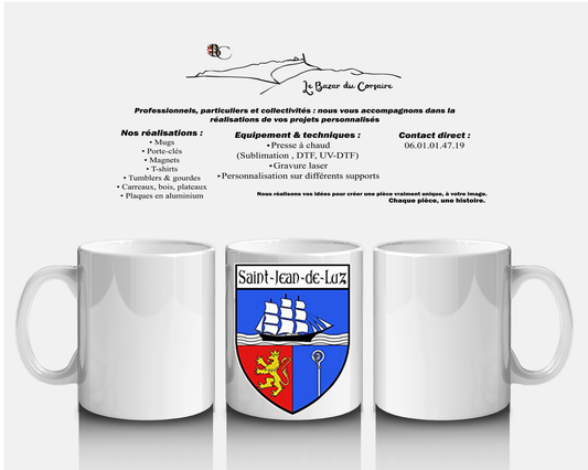 Mug – Blason Saint-Jean-de-Luz & Pyrénées-Atlantiques