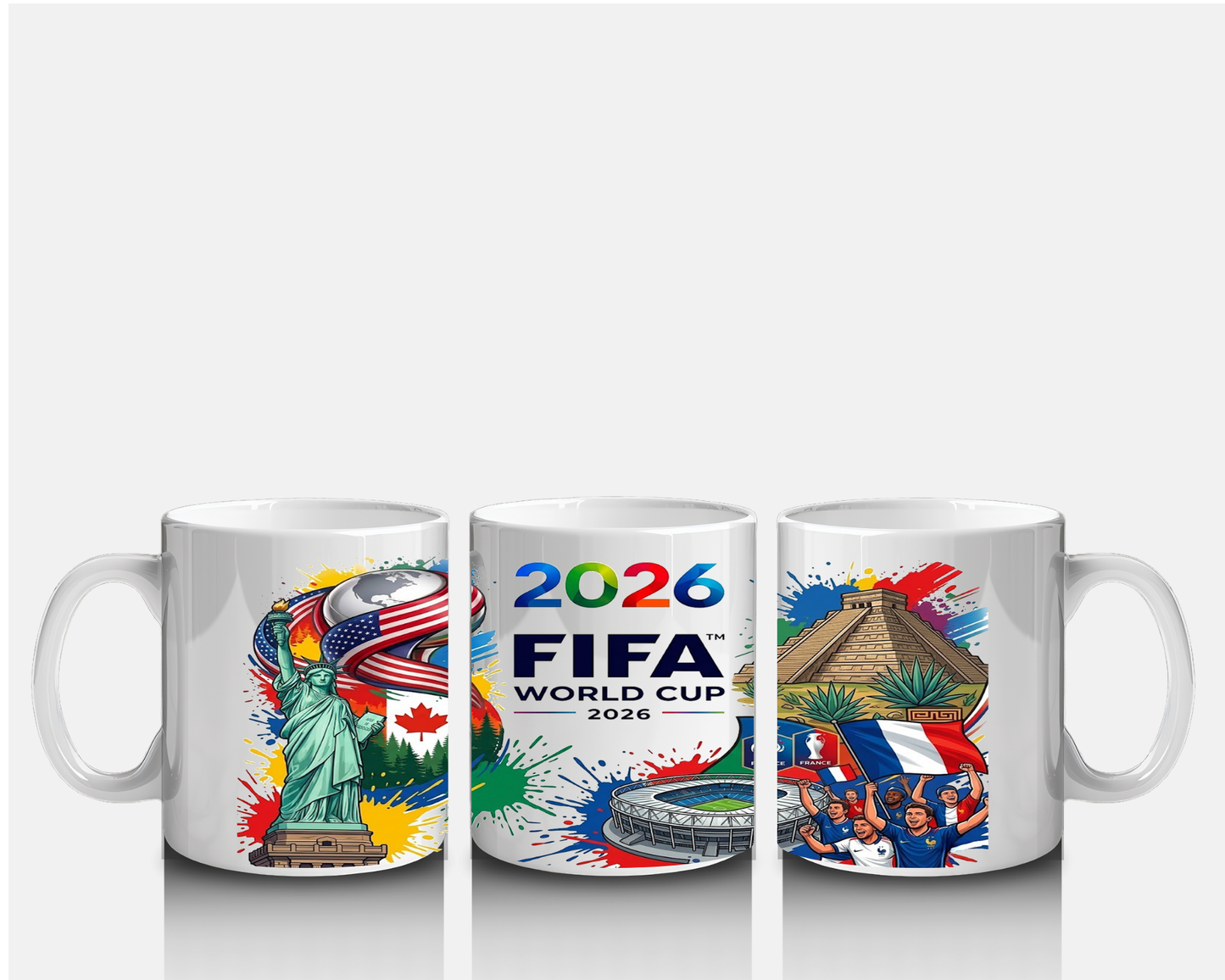 Mug Supporters France Coupe du Monde 2026 | Tasse Football France USA Canada Mexique | Cadeau Fan Équipe de France