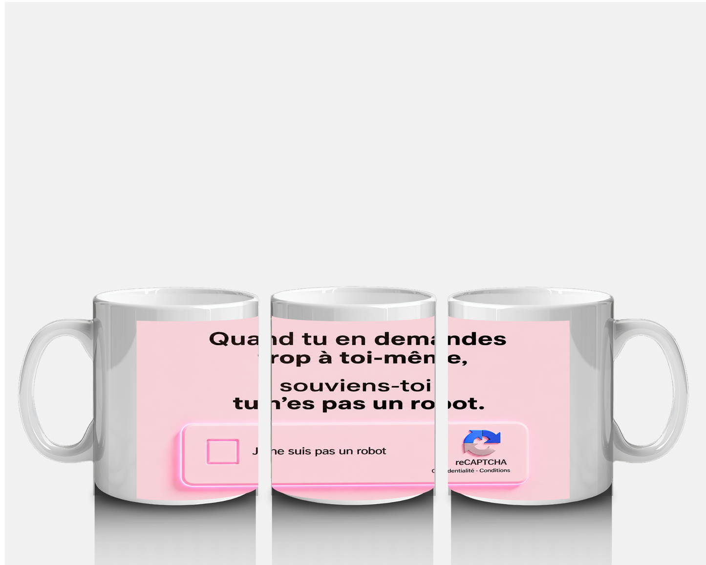 Mug Humour Bureau « Je ne suis pas un robot » - Idée Cadeau Collègue