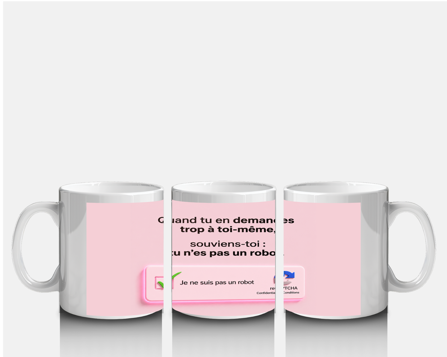 Mug Humour Bureau « Je ne suis pas un robot » - Idée Cadeau Collègue