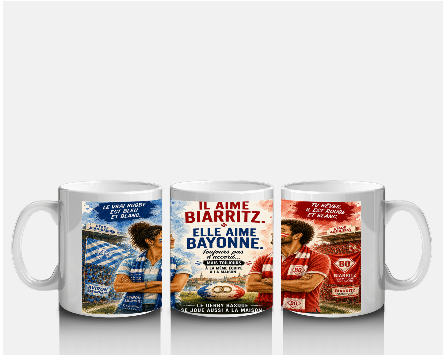 Mug - Derby Basque - Le Match Couple AB & BO