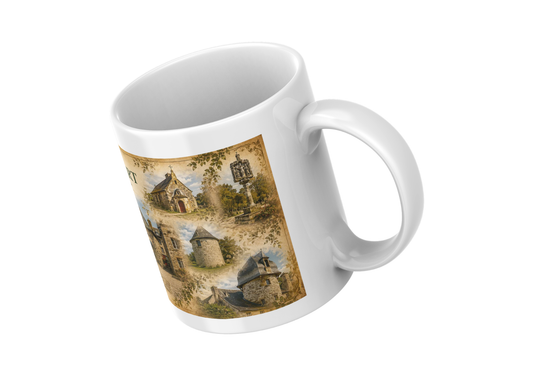 Mug Questembert | Tasse Bretagne Vintage | Souvenir Breton | Cadeau Original Patrimoine Historique