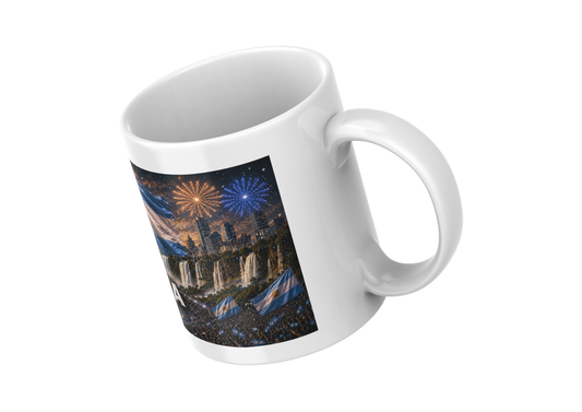 Mug Coupe du Monde Argentine 2026 - Albiceleste 3 Étoiles - Chutes d'Iguazú