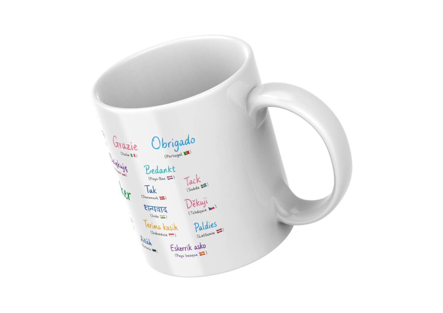 Mug Multilingue Panoramique - Un Simple Merci Peut Tout Changer
