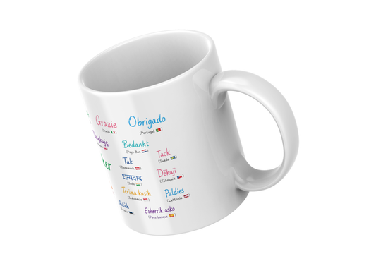 Mug Multilingue Panoramique - Un Simple Merci Peut Tout Changer
