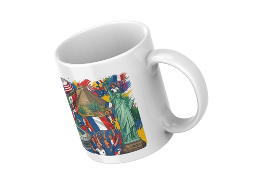 Mug Collector Équipe de France 2026 – Tasse Panoramique Pop-Art Pays Organisateurs