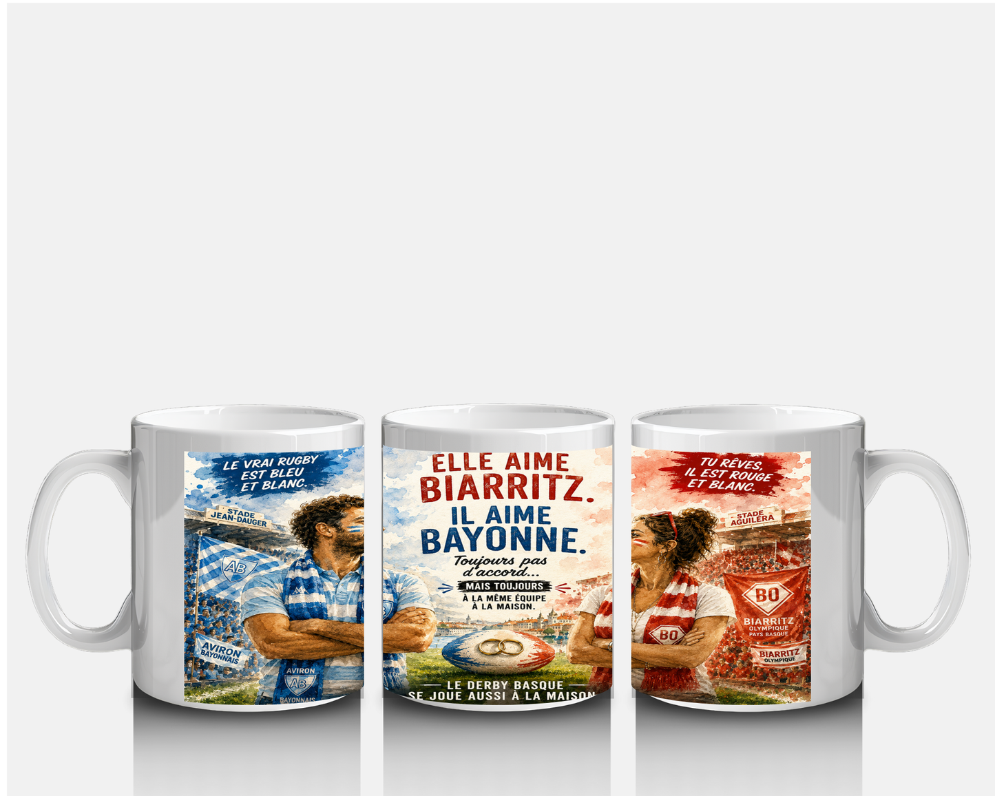Mug - Derby Basque - Le Match Couple AB & BO