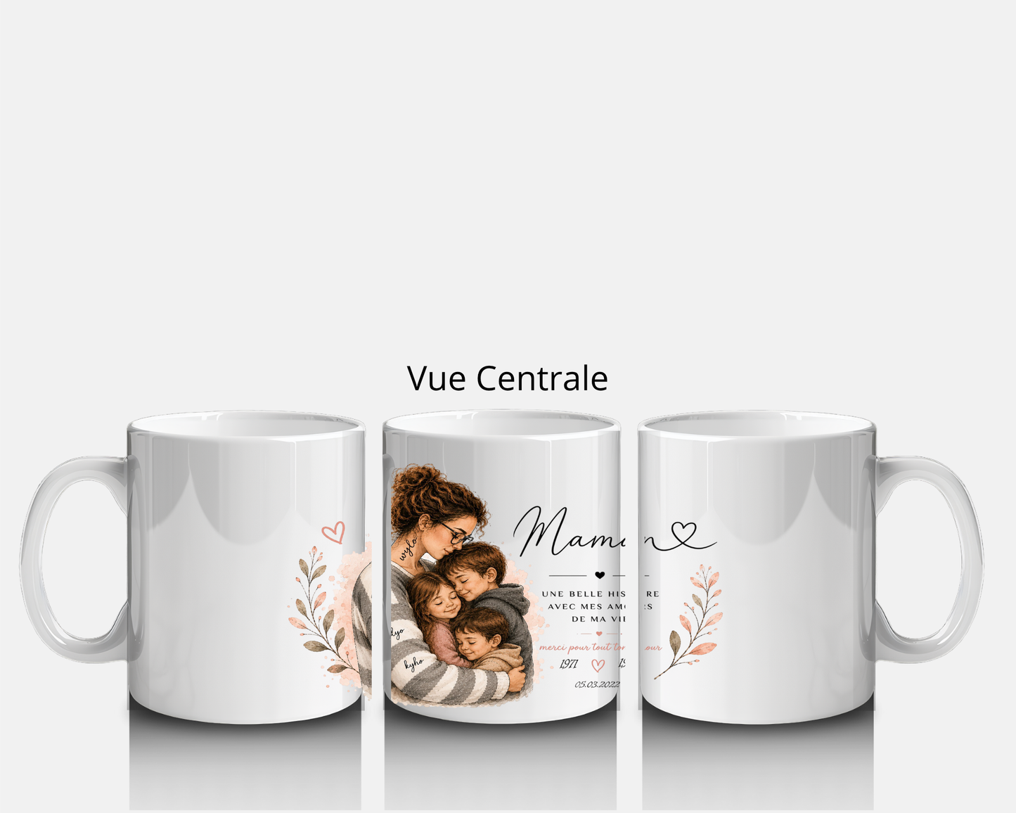Mug personnalisé Maman & Enfants – Un amour gravé pour toujours