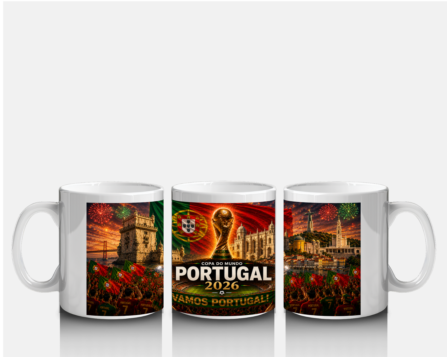 Mug Portugal Coupe du Monde 2026 – Tasse Supporters Vamos Portugal