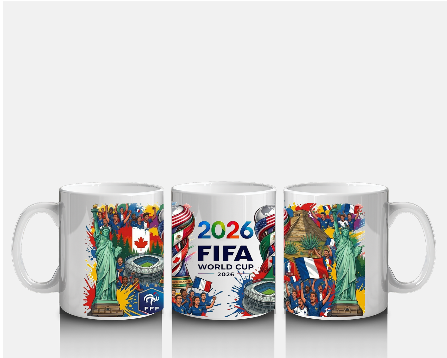 Mug Collector Équipe de France 2026 – Tasse Panoramique Pop-Art Pays Organisateurs