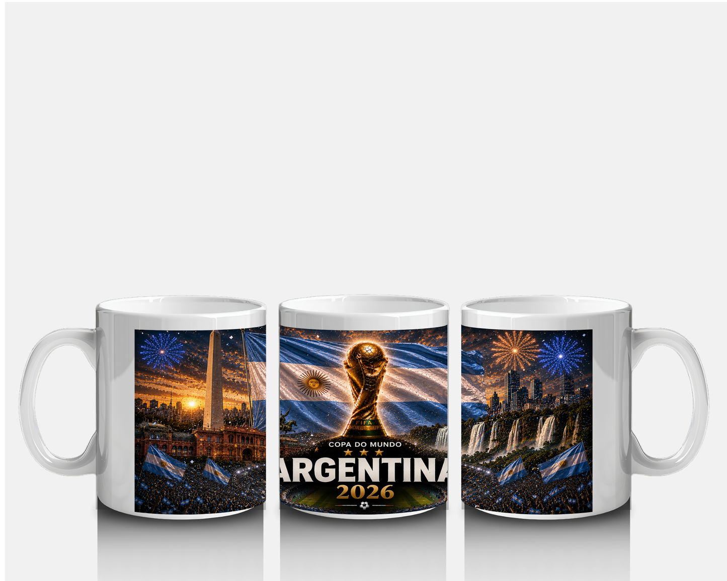 Mug Coupe du Monde Argentine 2026 - Albiceleste 3 Étoiles - Chutes d'Iguazú