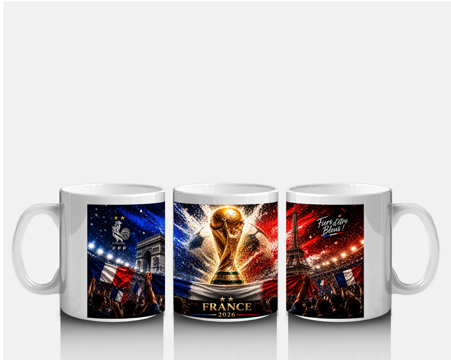 Mug France Coupe du Monde 2026 – Tasse Collector Fiers d'être Bleus Arc de Triomphe