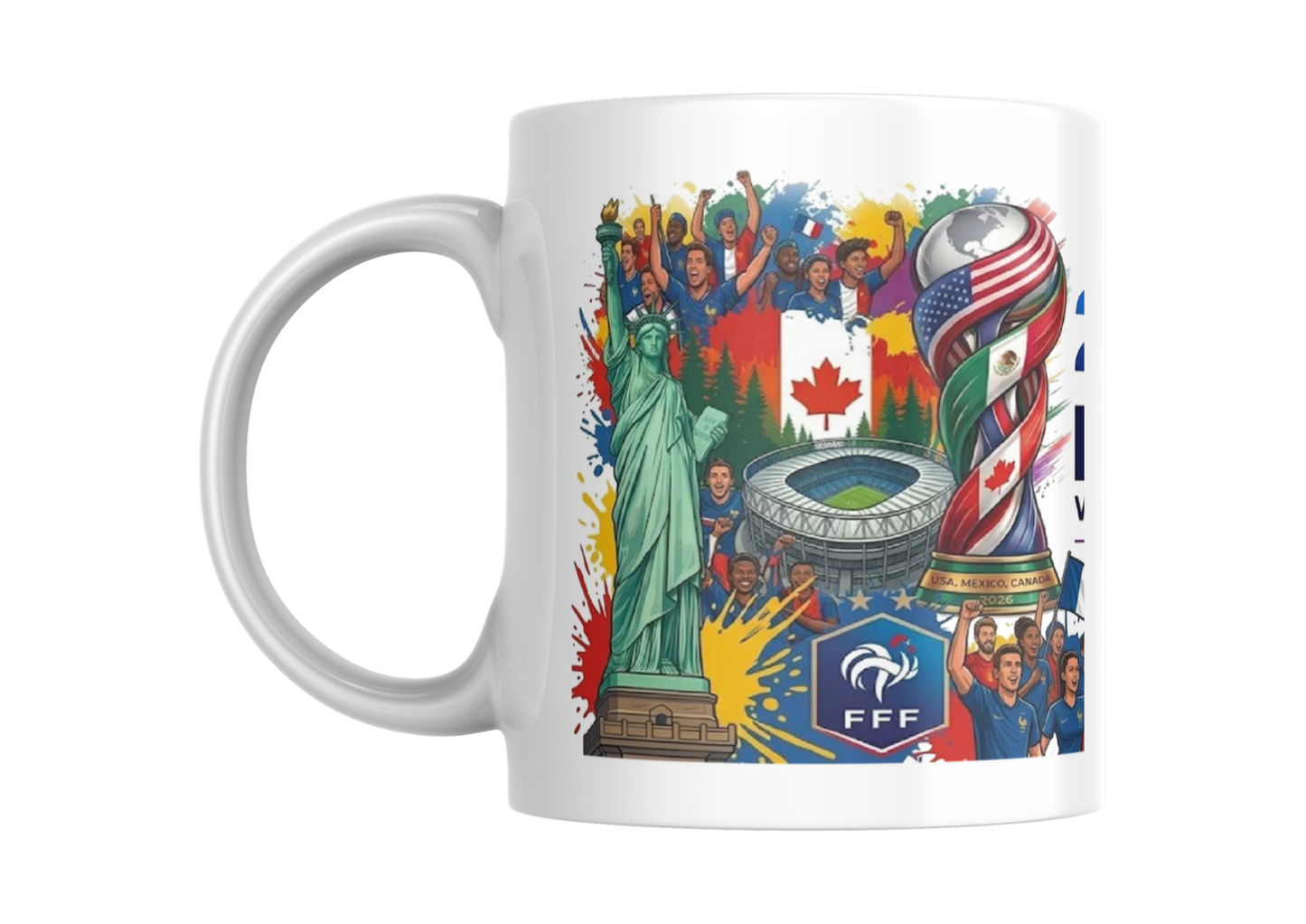 Mug Collector Équipe de France 2026 – Tasse Panoramique Pop-Art Pays Organisateurs