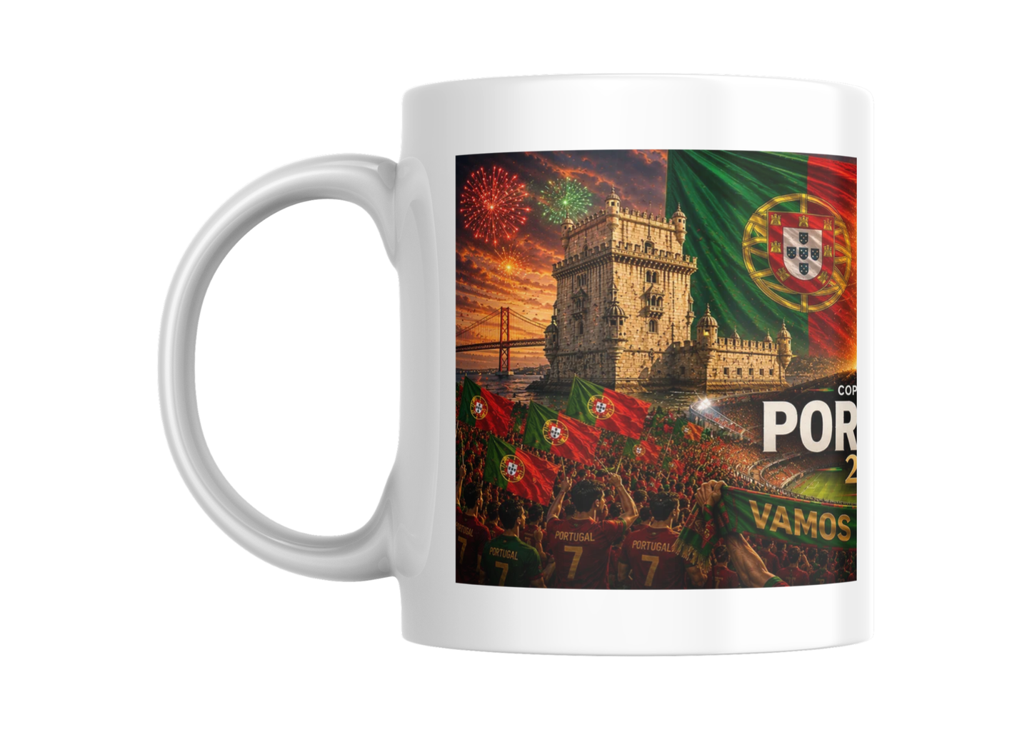 Mug Portugal Coupe du Monde 2026 – Tasse Supporters Vamos Portugal