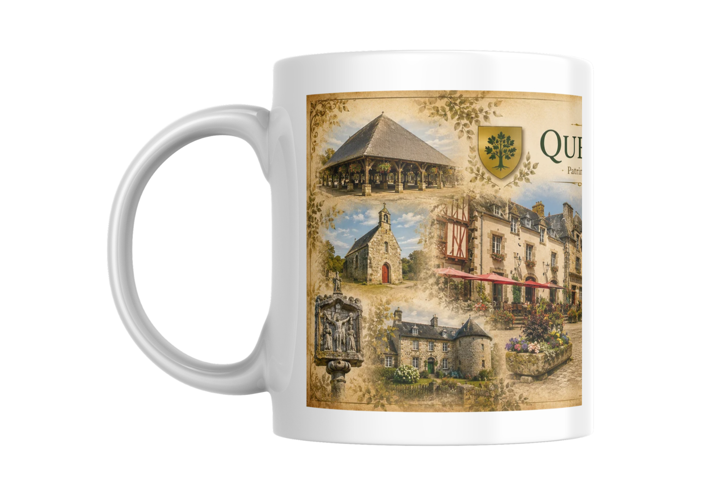 Mug Questembert | Tasse Bretagne Vintage | Souvenir Breton | Cadeau Original Patrimoine Historique