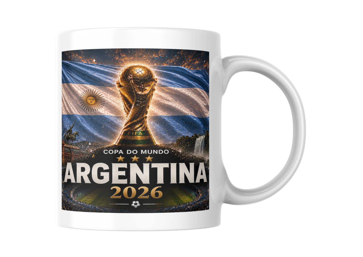 Mug Coupe du Monde Argentine 2026 - Albiceleste 3 Étoiles - Chutes d'Iguazú