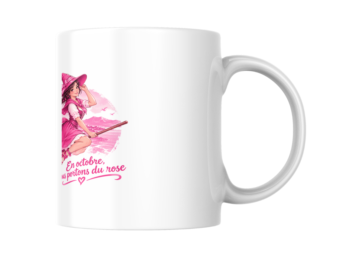 Mug - Octobre Rose – Sorcière Basque Rose