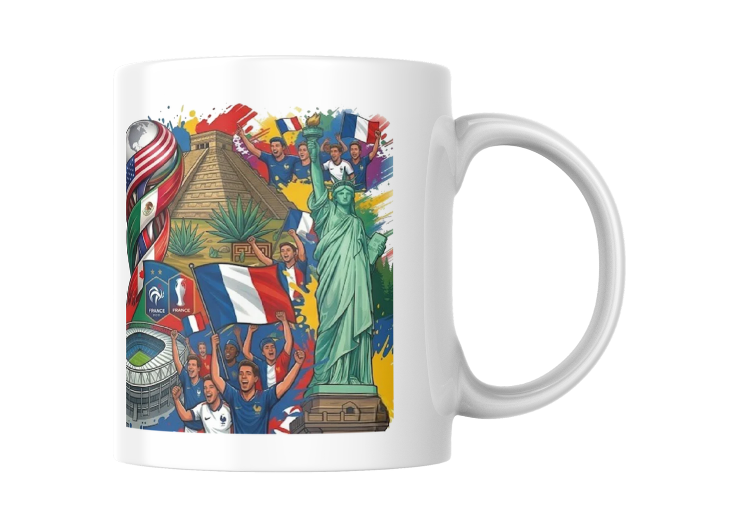 Mug Collector Équipe de France 2026 – Tasse Panoramique Pop-Art Pays Organisateurs