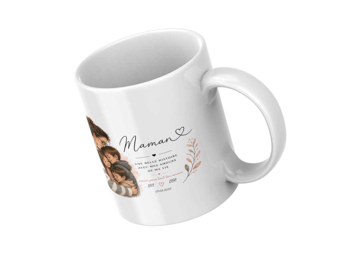 Mug personnalisé Maman & Enfants – Un amour gravé pour toujours