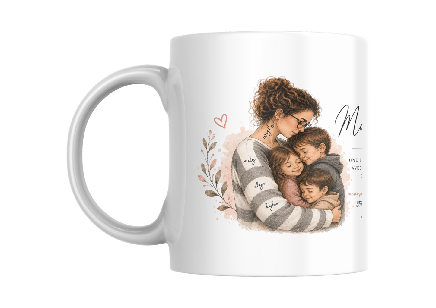 Mug personnalisé Maman & Enfants – Un amour gravé pour toujours