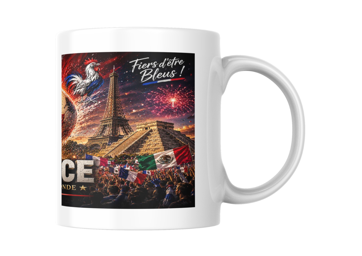 Mug France Coupe du Monde 2026 – Tasse Panoramique Collector USA Canada Mexique Édition Ballon