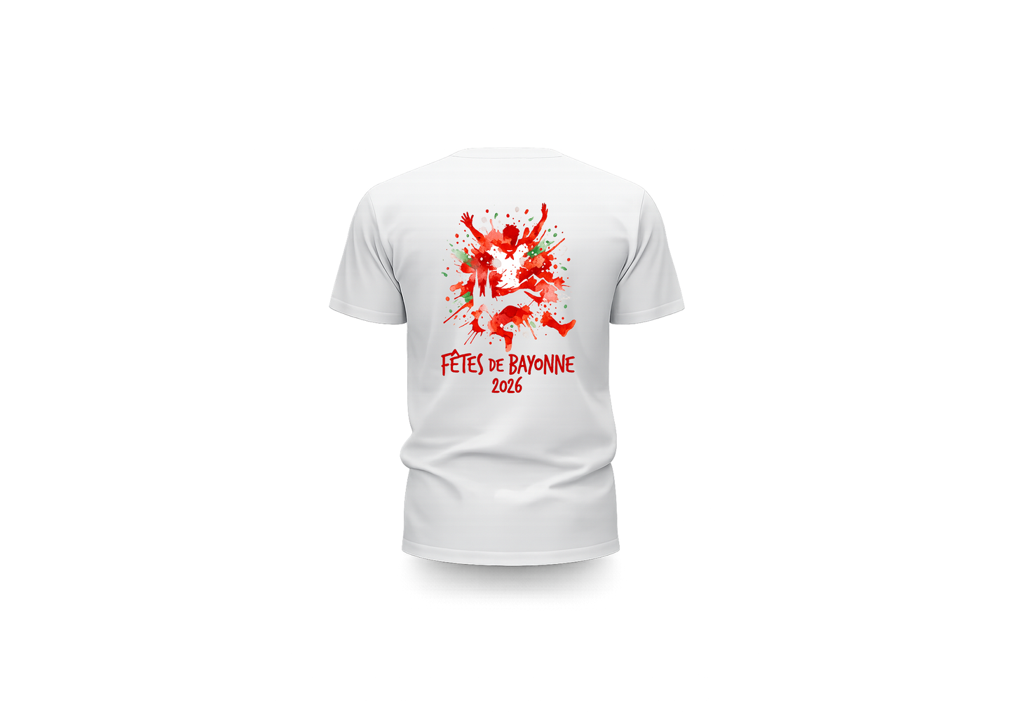 T-shirt Fêtes de Bayonne 2026 Blanc – Danseurs Basques